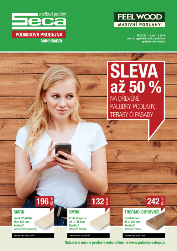 Probíhá akce v podnikové prodejně! Slevy až 50 %. Od 11.2. do 1.3.