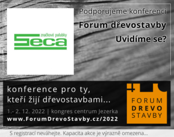 Navštivte nás na konferenci Fórum Dřevostavby 2022, 1. -2. 12.